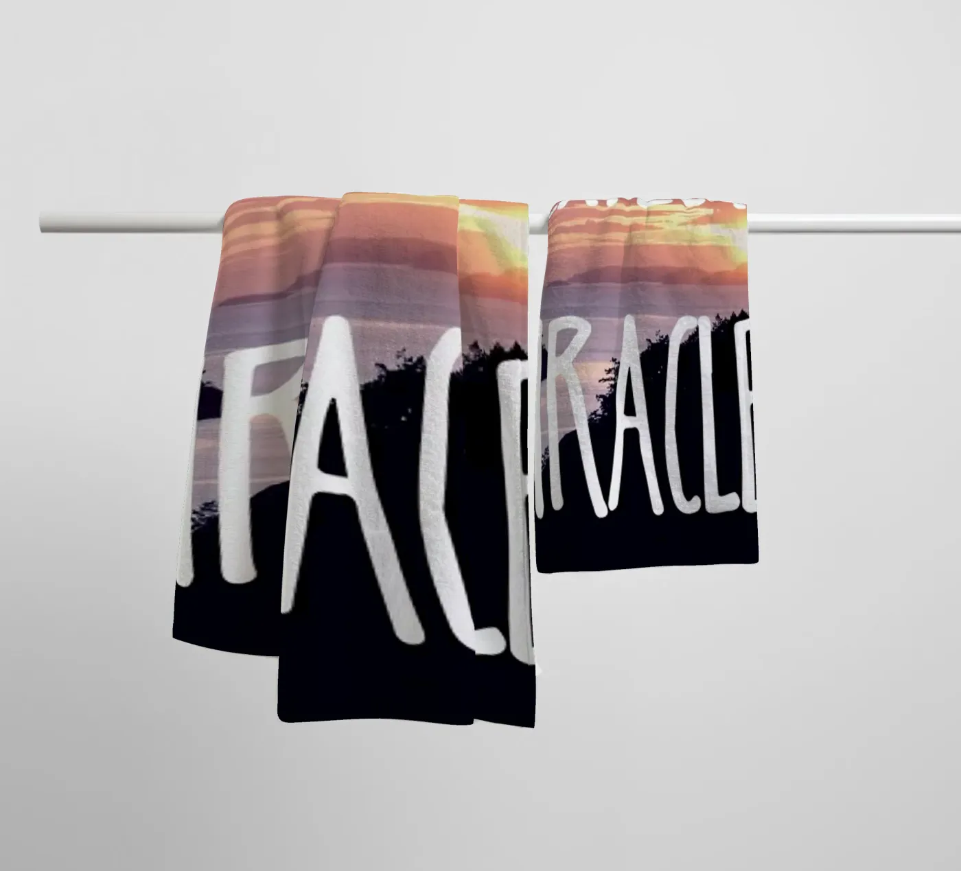 Expect Miracles towel by Robin Delean