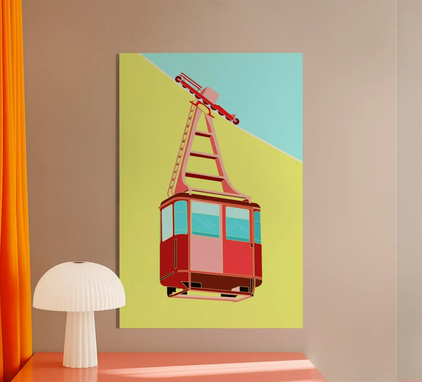 High Vibes Only – The colourful cable car gondola plexiglass da Jan Luzar