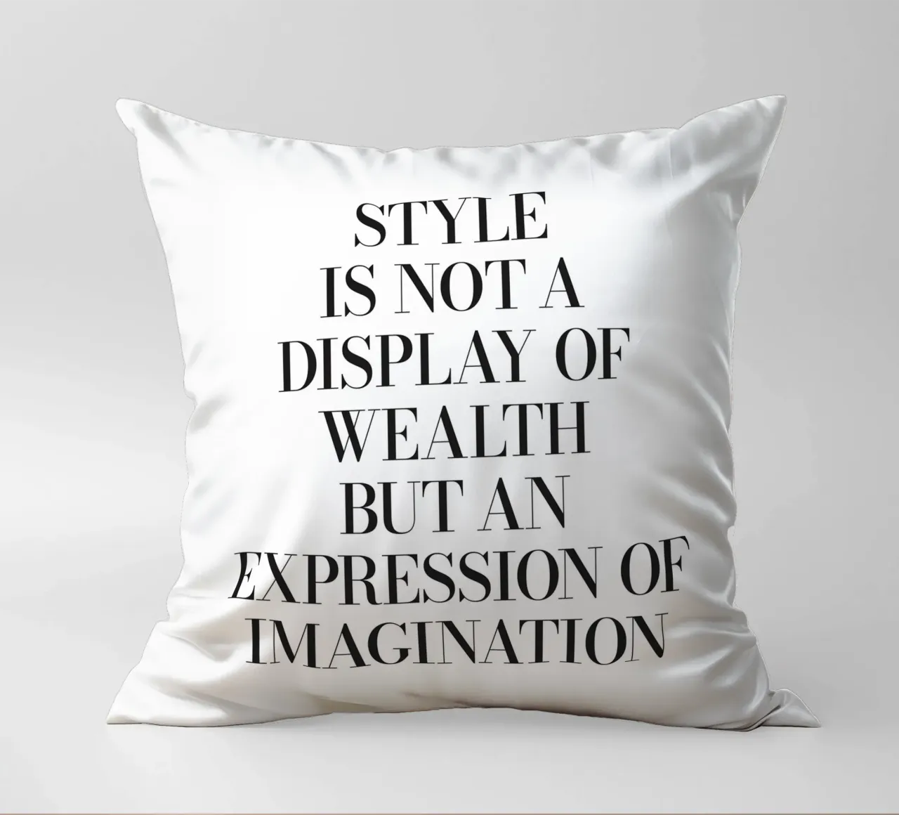 Style is not a display of wealth but an expression of imagin decorative cushion by Paigaam Studio