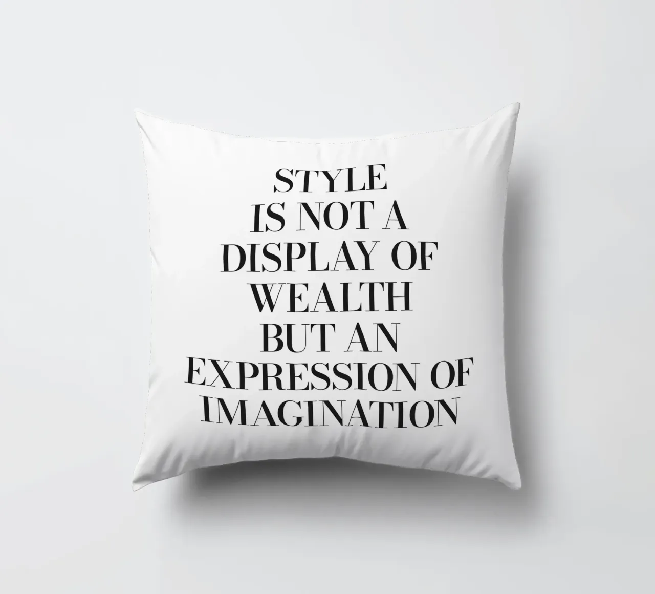 Style is not a display of wealth but an expression of imagin decorative cushion by Paigaam Studio