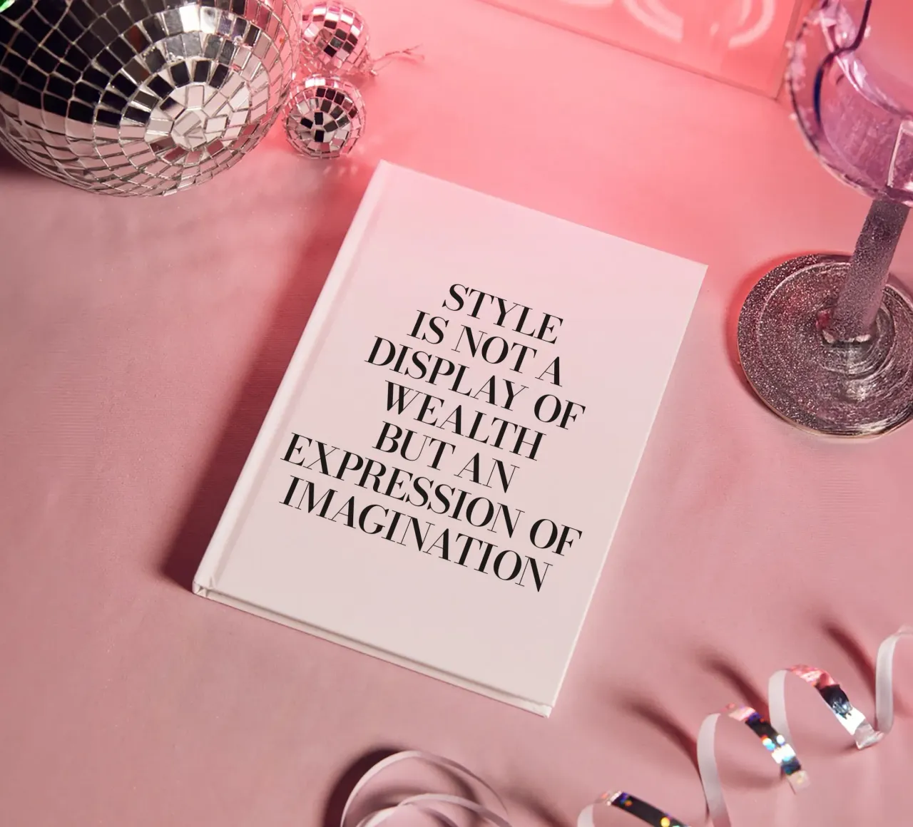 Style is not a display of wealth but an expression of imagin notebook by Paigaam Studio