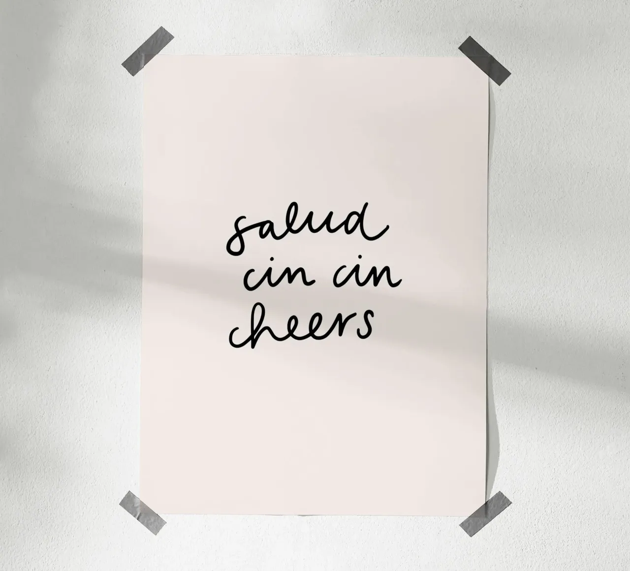 Cin Cin poster con telaio in plastica da KRUTH DESIGN