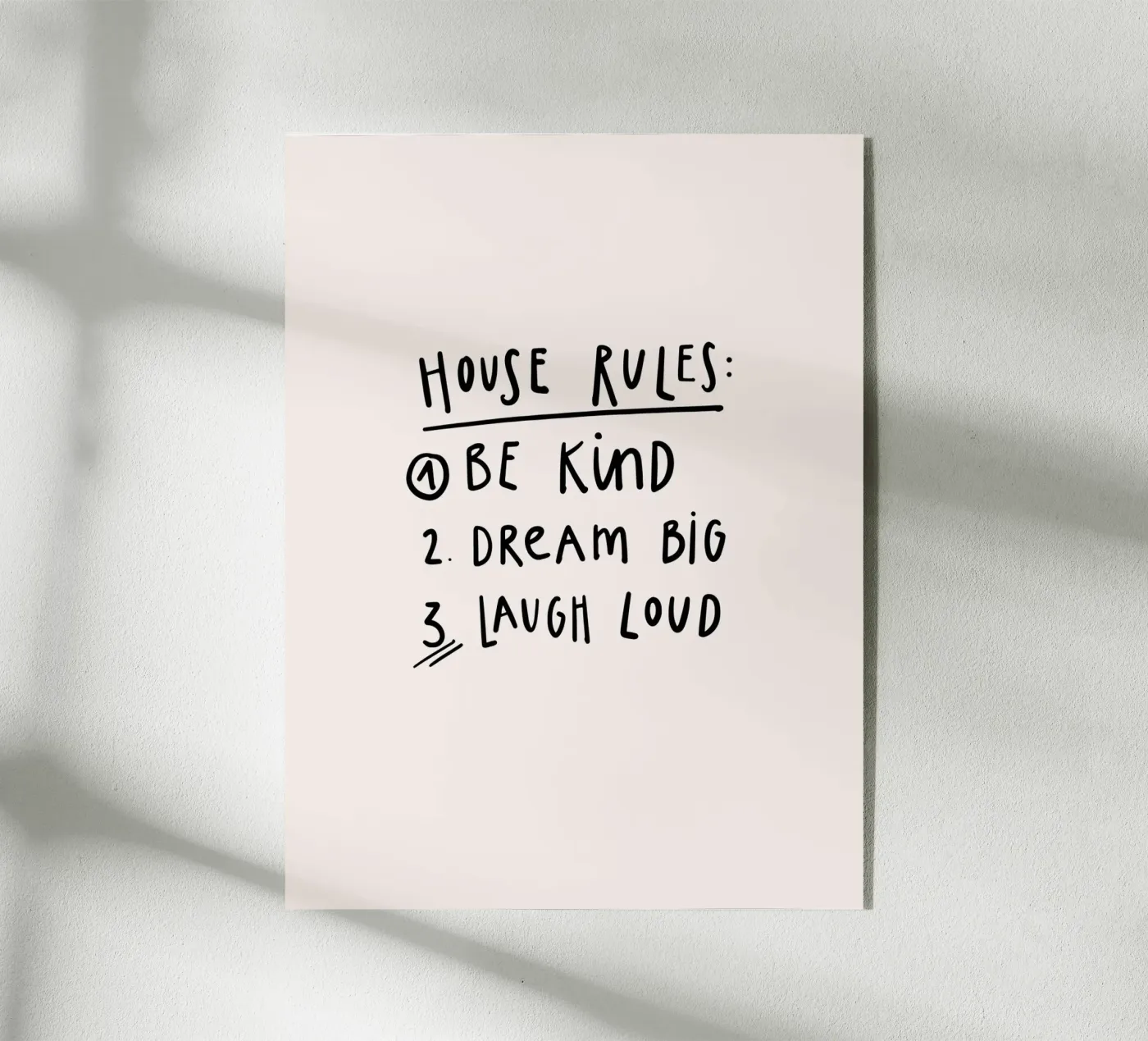 House Rules plexiglass da KRUTH DESIGN