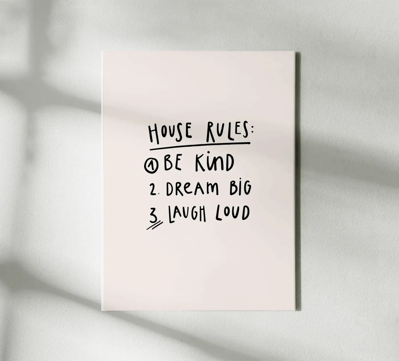 House Rules tela da KRUTH DESIGN