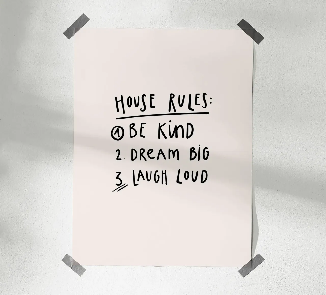 House Rules poster da KRUTH DESIGN