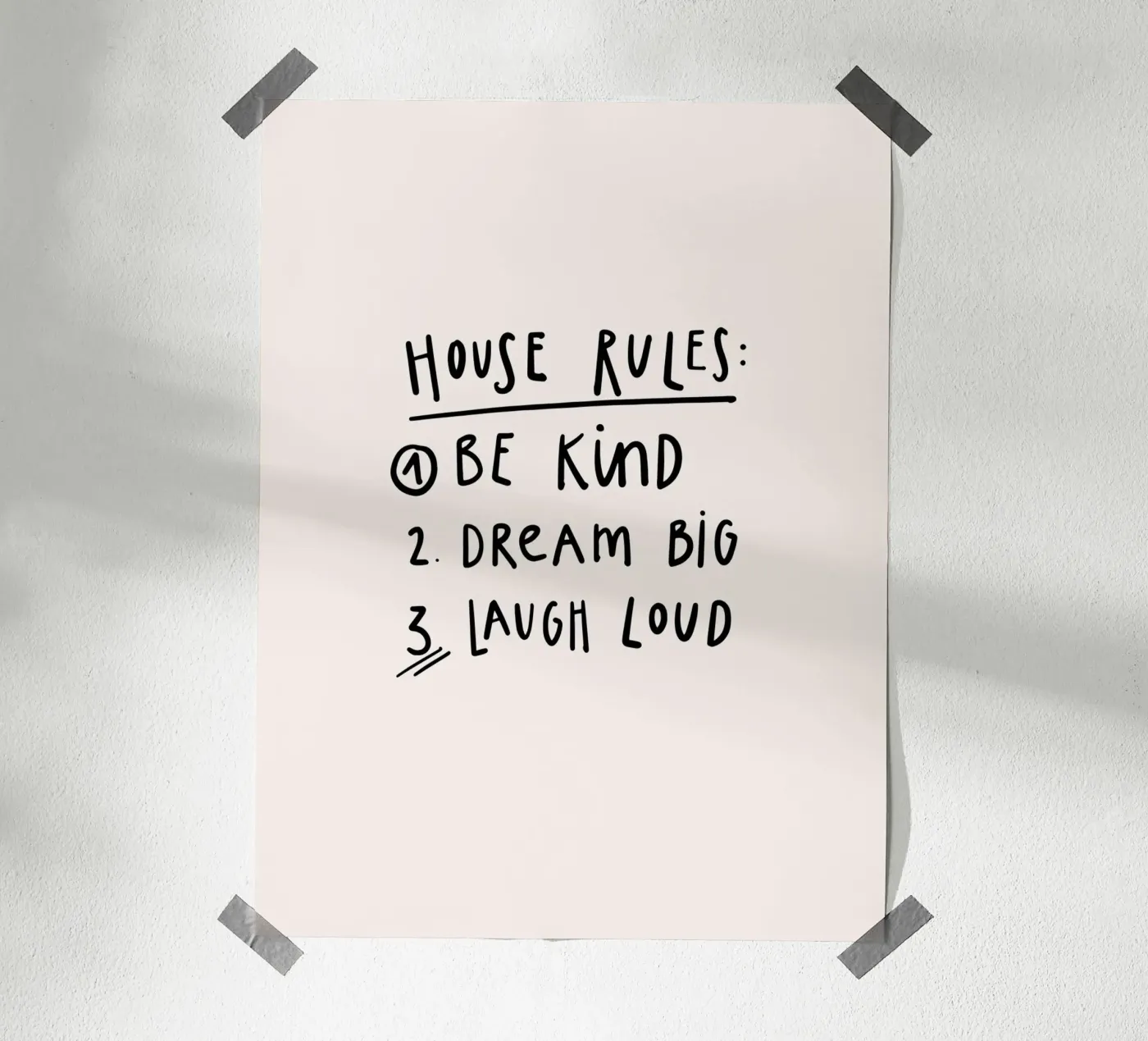 House Rules poster da KRUTH DESIGN