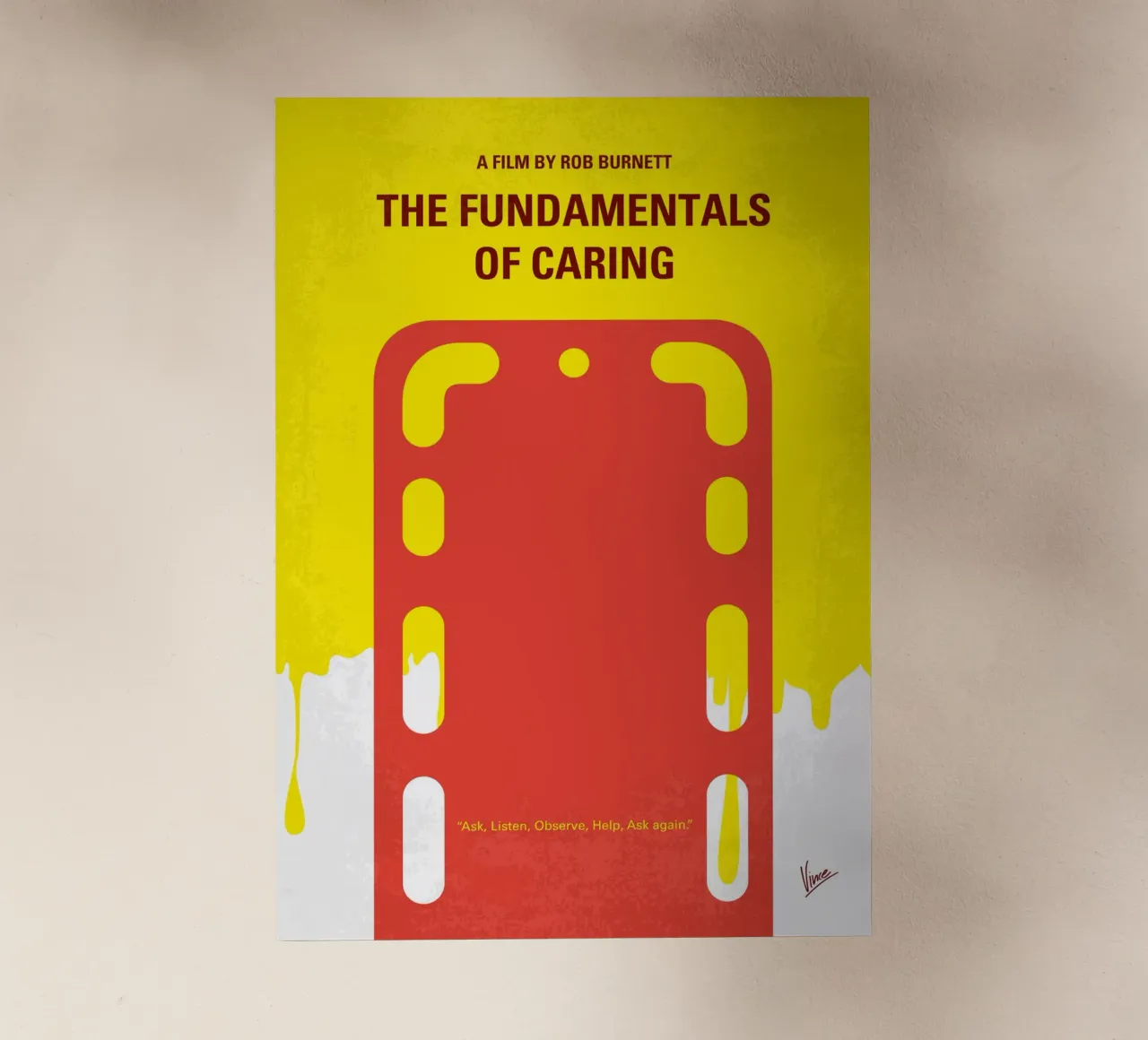 No1254 My The Fundamentals of Caring minimal movie poster pellicola backlit da Chungkong
