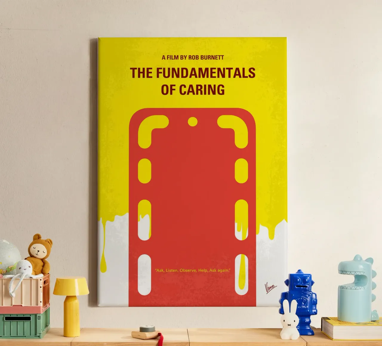 No1254 My The Fundamentals of Caring minimal movie poster tela da Chungkong