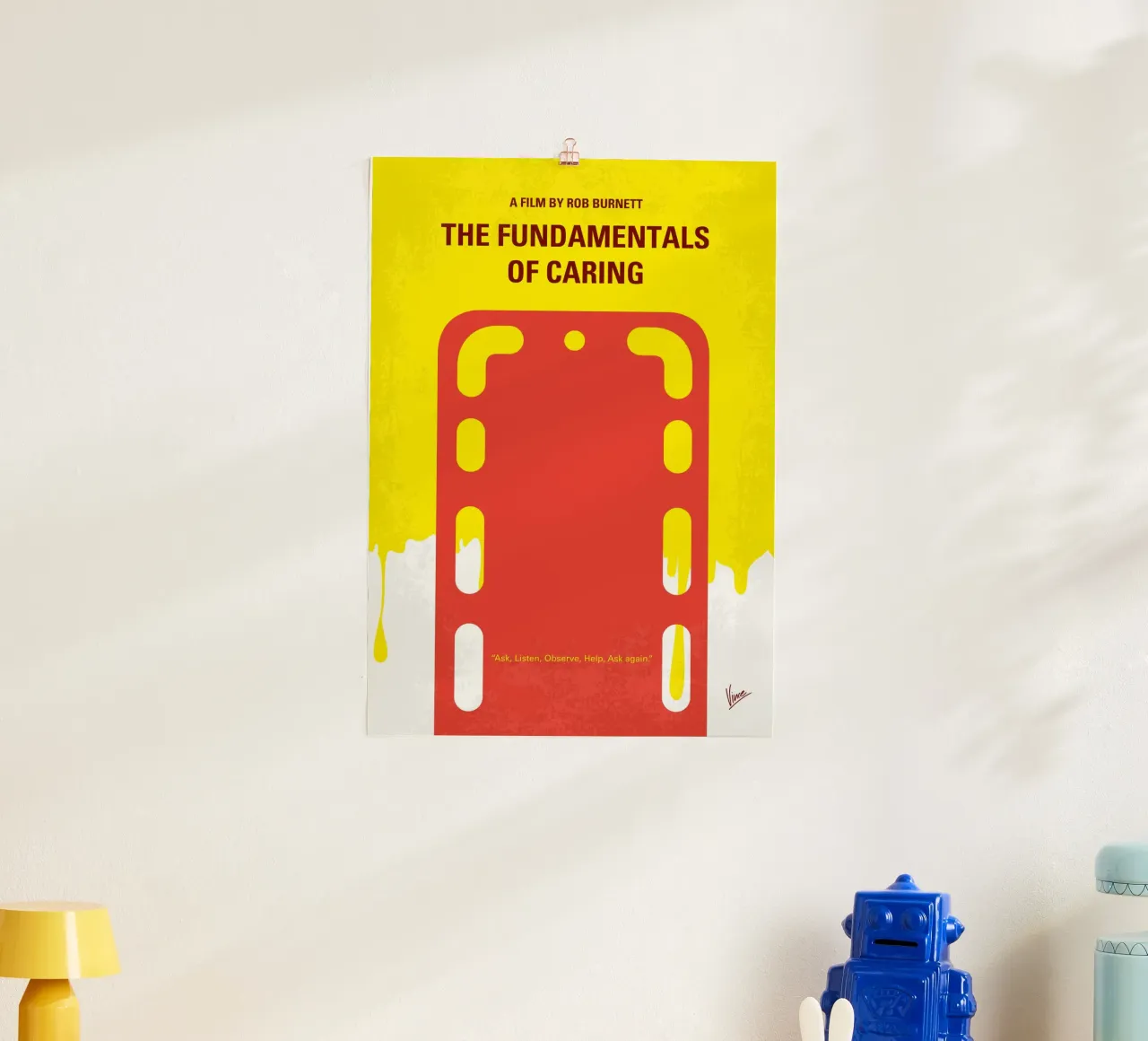 No1254 My The Fundamentals of Caring minimal movie poster poster con telaio in plastica da Chungkong