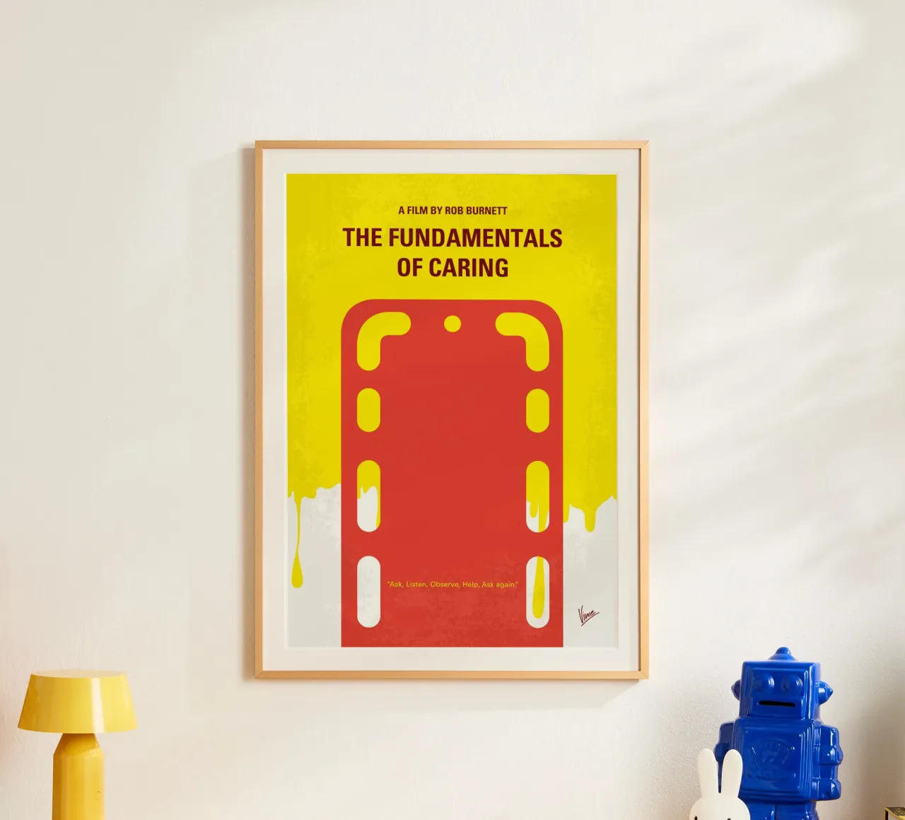 No1254 My The Fundamentals of Caring minimal movie poster poster con telaio in plastica da Chungkong