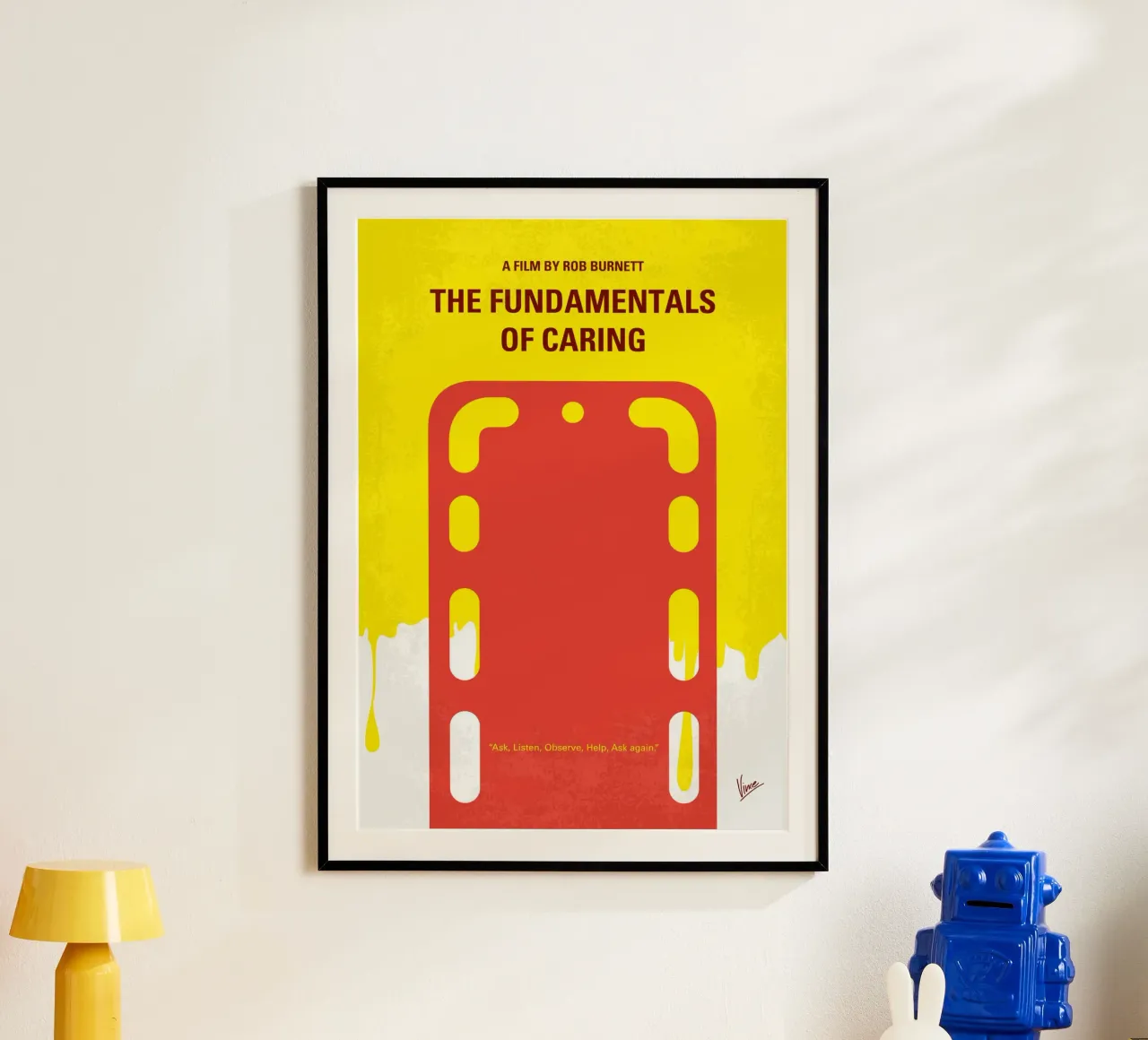 No1254 My The Fundamentals of Caring minimal movie poster poster con telaio in plastica da Chungkong