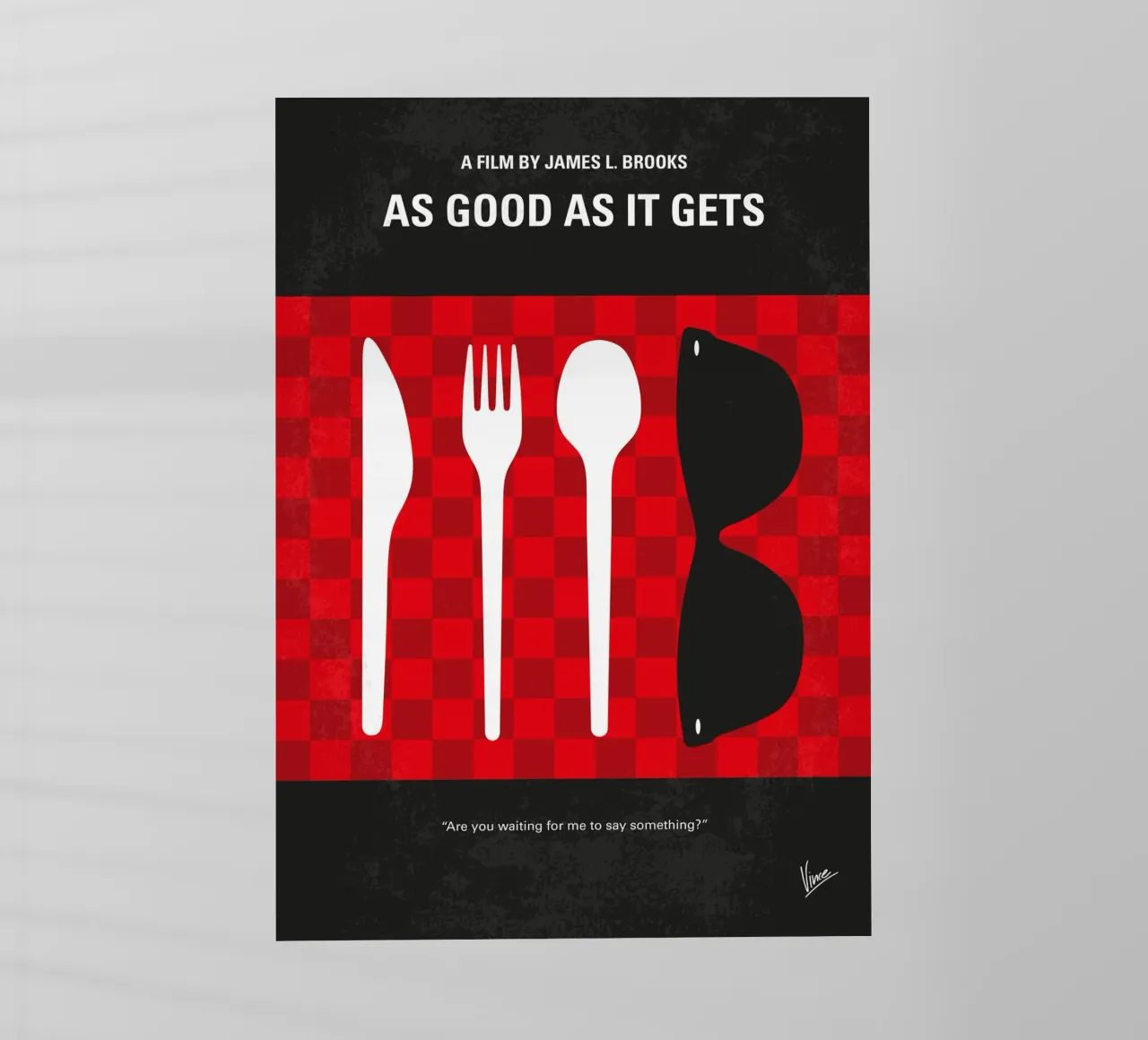 No1255 My As Good as It Gets minimal movie poster pellicola backlit da Chungkong