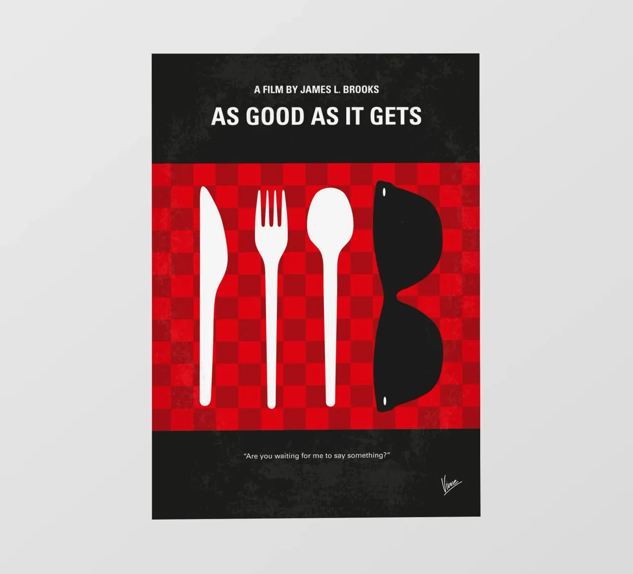No1255 My As Good as It Gets minimal movie poster telo in pvc da Chungkong