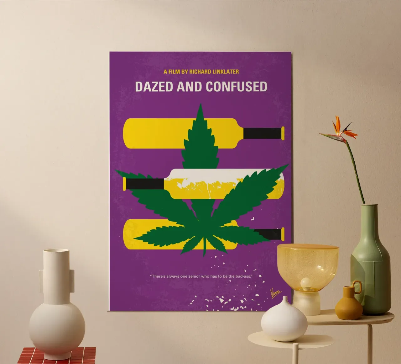 No1256 My Dazed and Confused minimal movie poster alluminio dibond da Chungkong
