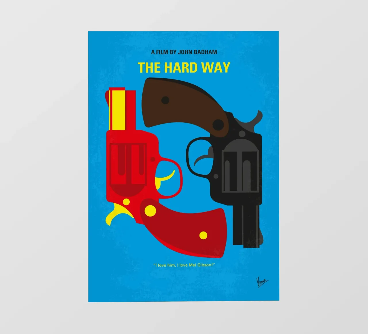 No1257 My The Hard Way minimal movie poster pellicola backlit da Chungkong