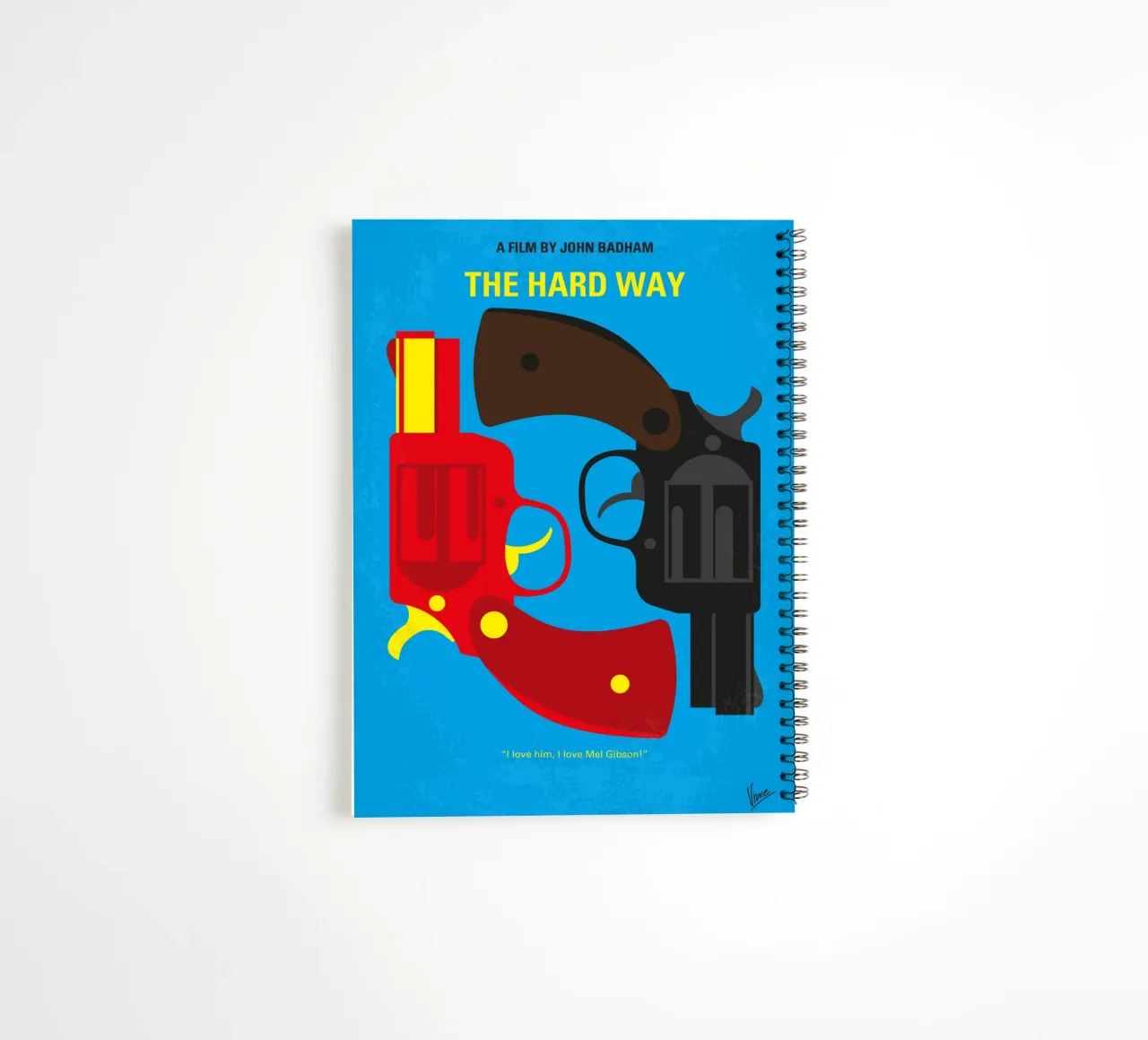 No1257 My The Hard Way minimal movie poster notitieboek met spiraal van Chungkong