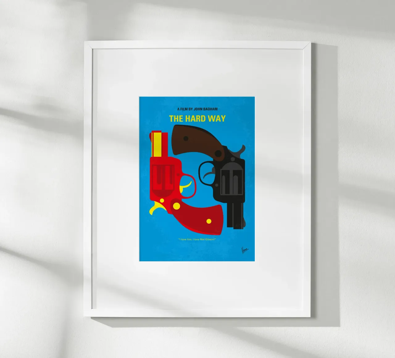No1257 My The Hard Way minimal movie poster poster con telaio in alluminio da Chungkong