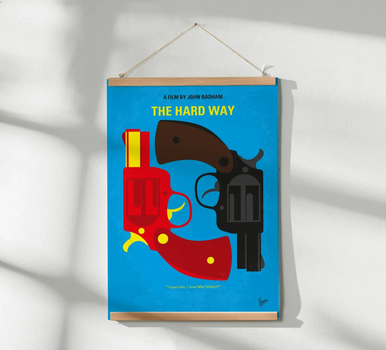 No1257 My The Hard Way minimal movie poster poster con telaio in alluminio da Chungkong