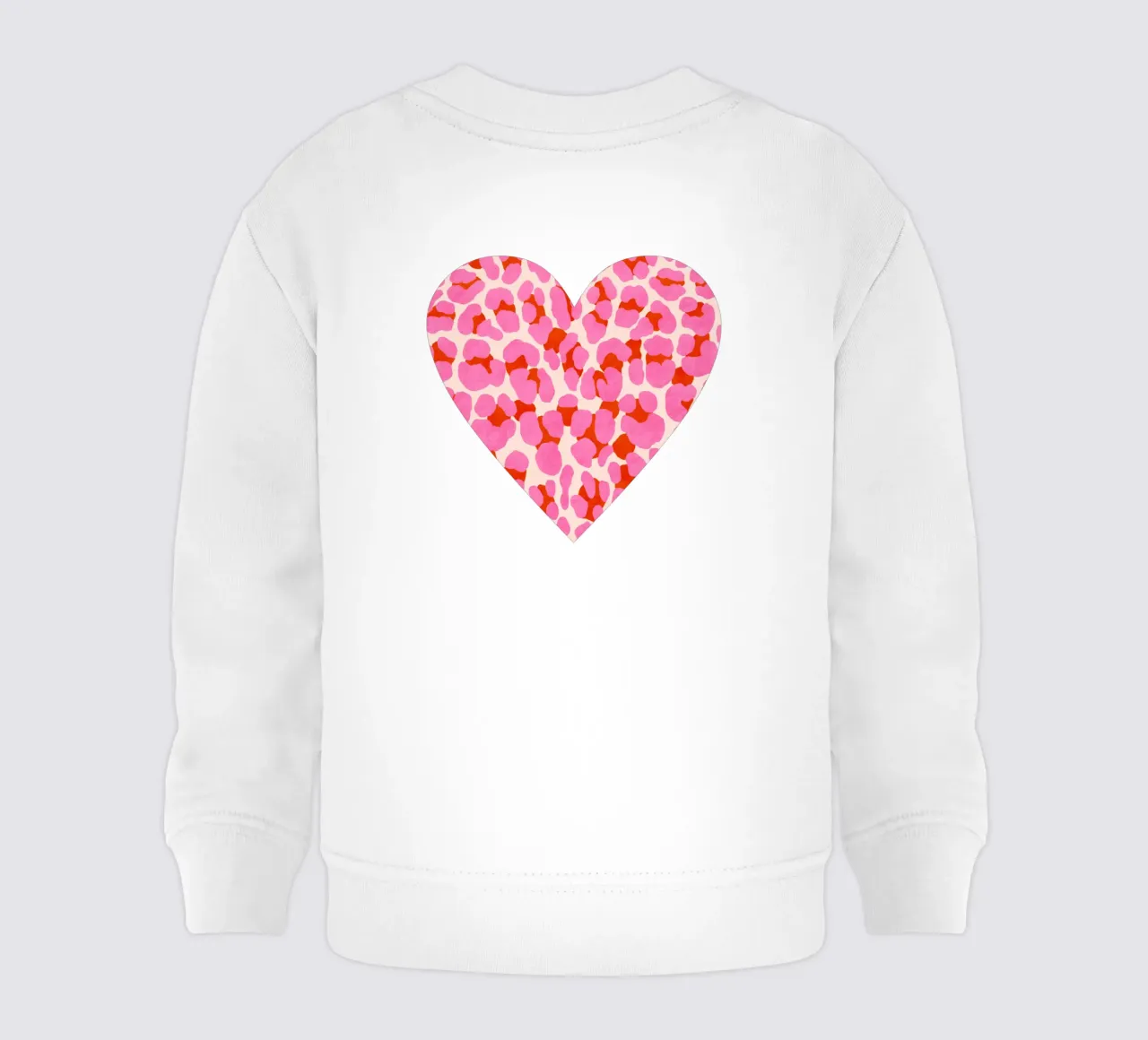 Motivo leopardato. Moderno in rosa, rosso e abricot. Con cuore. felpa neonato da CalliLetters
