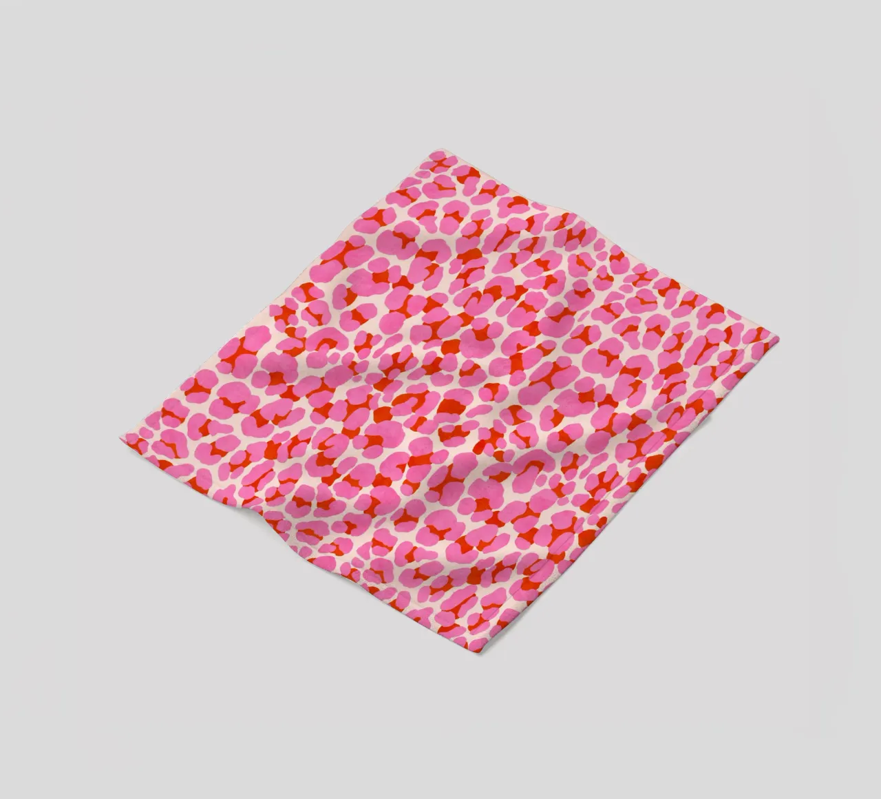 Leopard pattern. Modern in pink, red and abricot. With heart. fleece blanket by CalliLetters