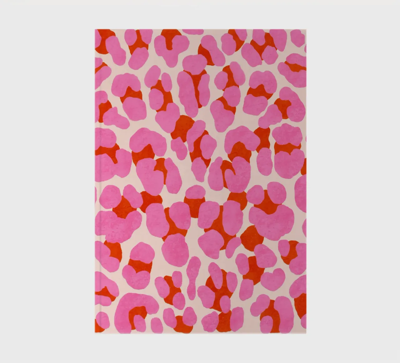 Leoparden-Muster. Modern in Pink, Rot und Abricot. Mit Herz. Notizbuch von CalliLetters