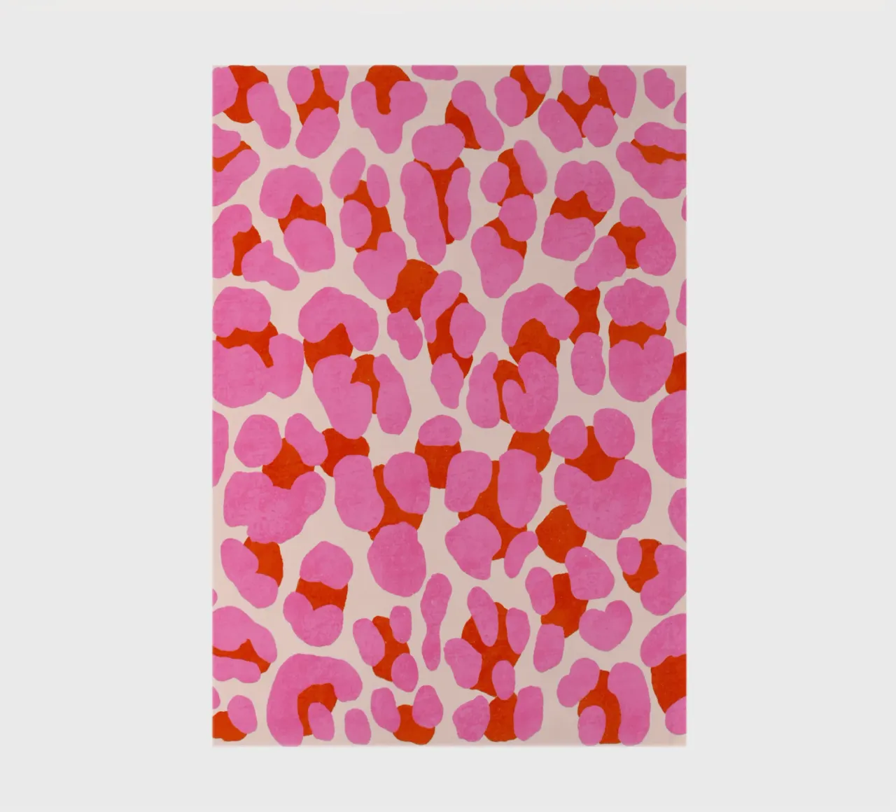 Leoparden-Muster. Modern in Pink, Rot und Abricot. Mit Herz. Notizbuch von CalliLetters