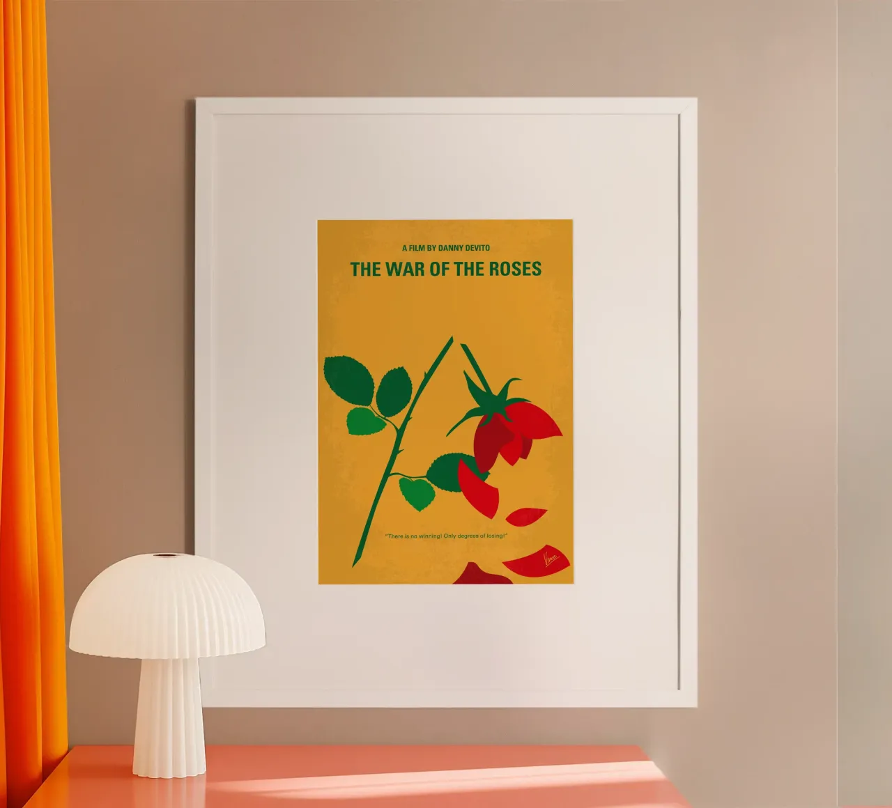 No1260 My The War of the Roses minimal movie poster poster con telaio in legno da Chungkong