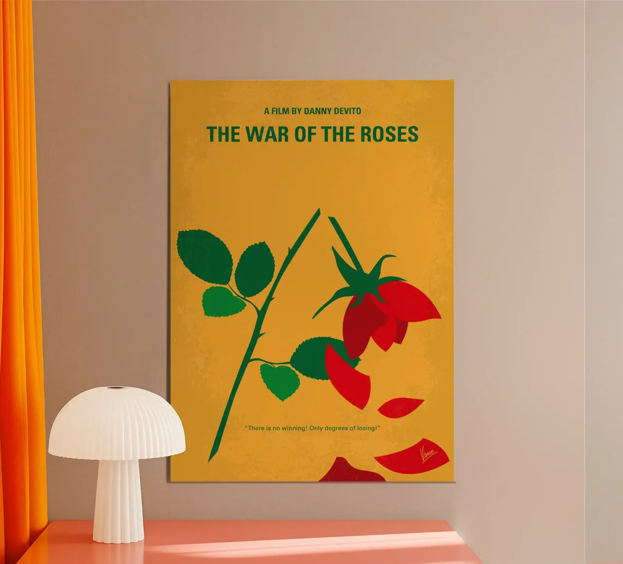 No1260 My The War of the Roses minimal movie poster poster con telaio in legno da Chungkong