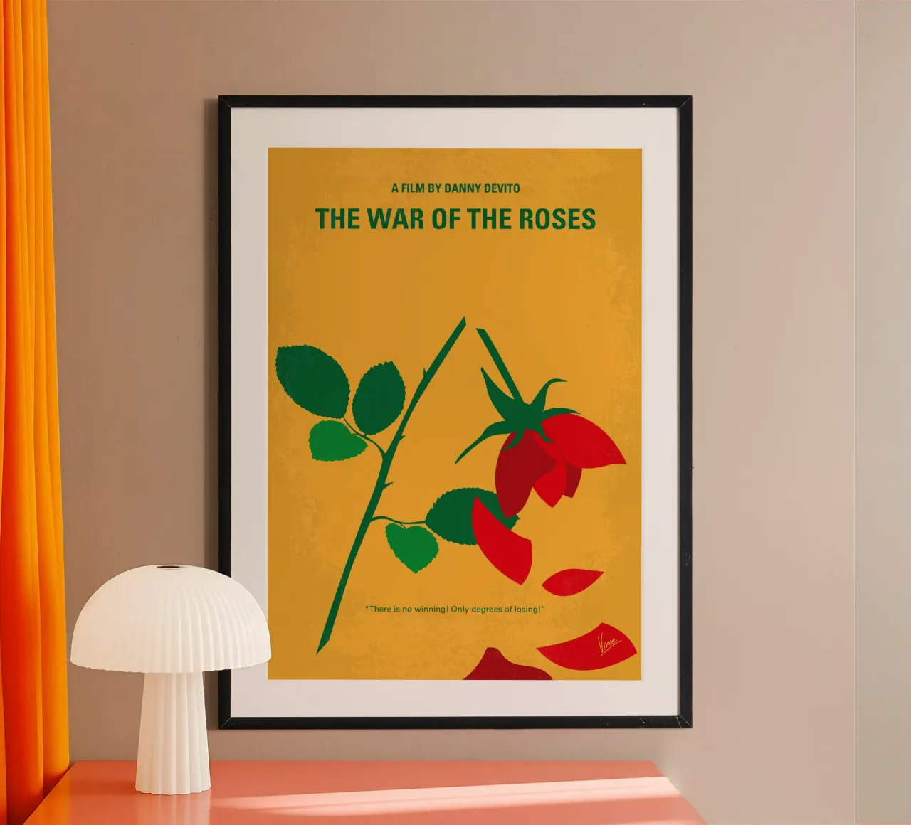 No1260 My The War of the Roses minimal movie poster poster con telaio in legno da Chungkong