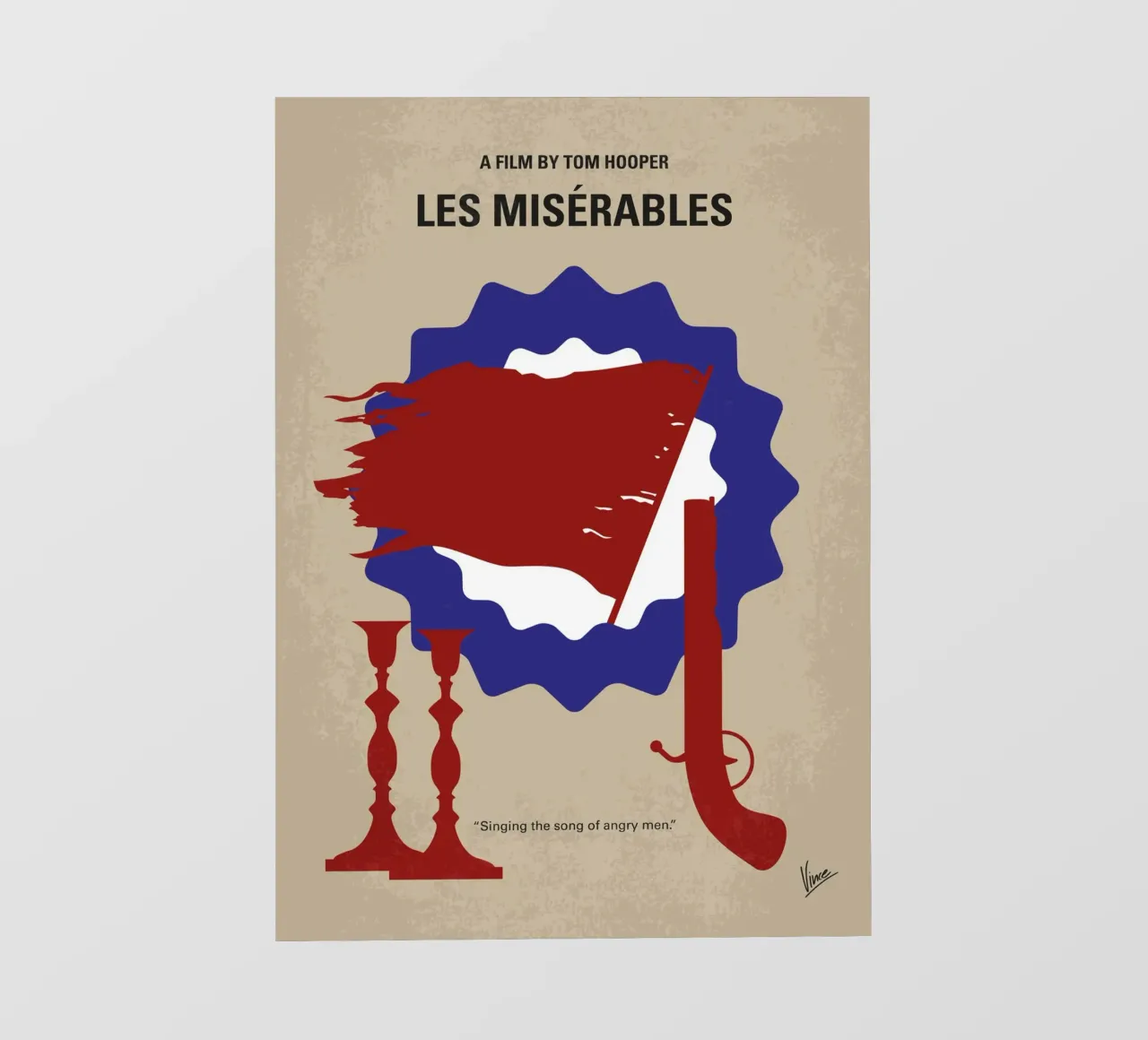 No1263 My Les miserables minimal movie poster telo in pvc da Chungkong