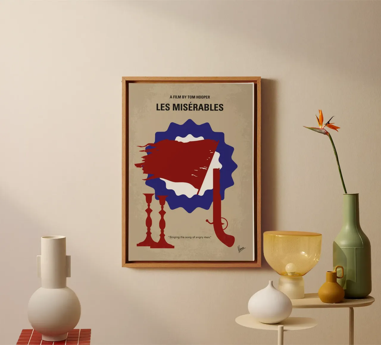 No1263 My Les miserables minimal movie poster tela da Chungkong