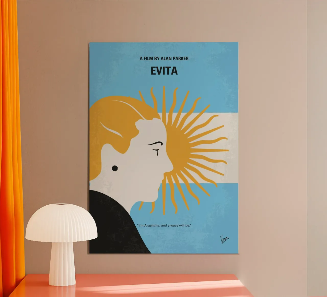 No1264 My Evita minimal movie poster poster con telaio in plastica da Chungkong