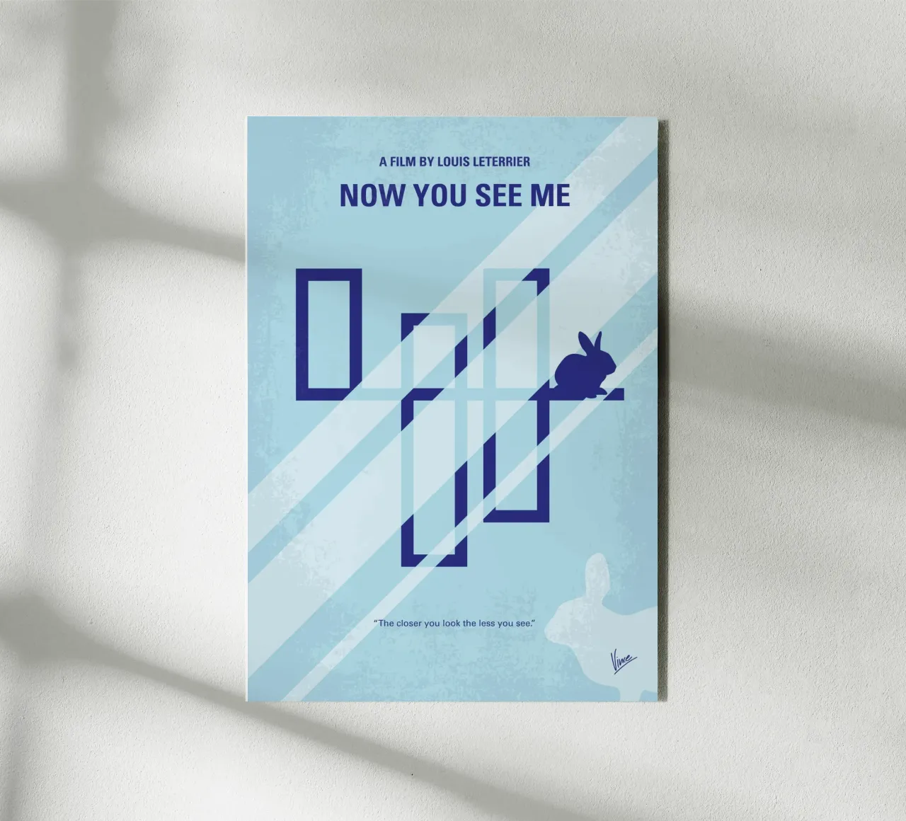 No1266 My Now You See Me minimal movie poster alluminio dibond da Chungkong