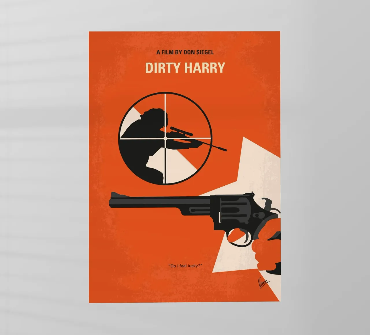 No1267-1 My Dirty Harry minimal movie poster pellicola backlit da Chungkong
