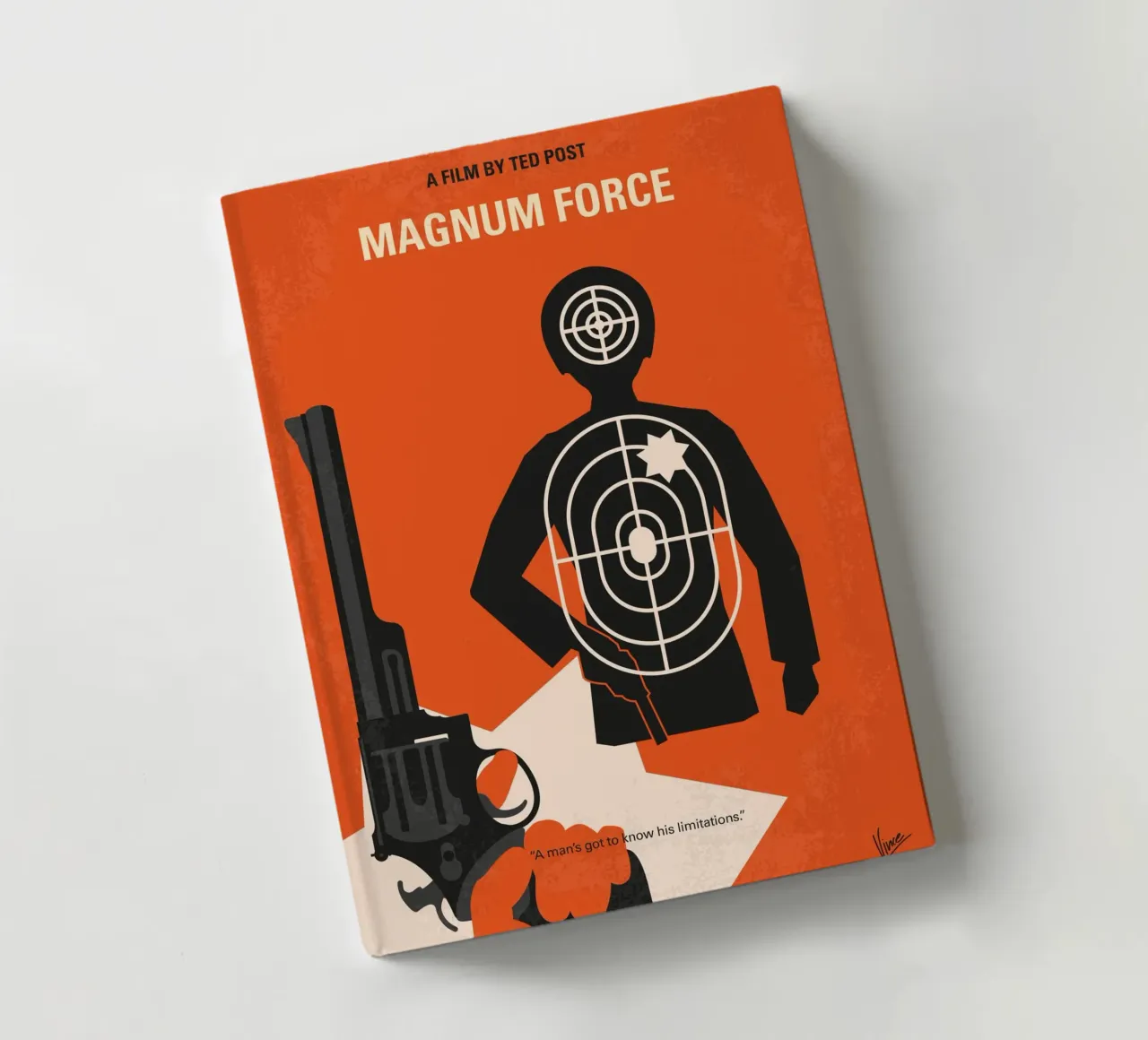 No1267-2 My Dirty Harry Magnum Force minimal movie poster carnet de notes de Chungkong