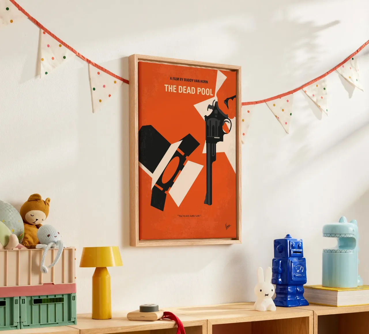 No1267-5 My Dirty Harry The Dead Pool minimal movie poster tela con Cornice a cassetta da Chungkong