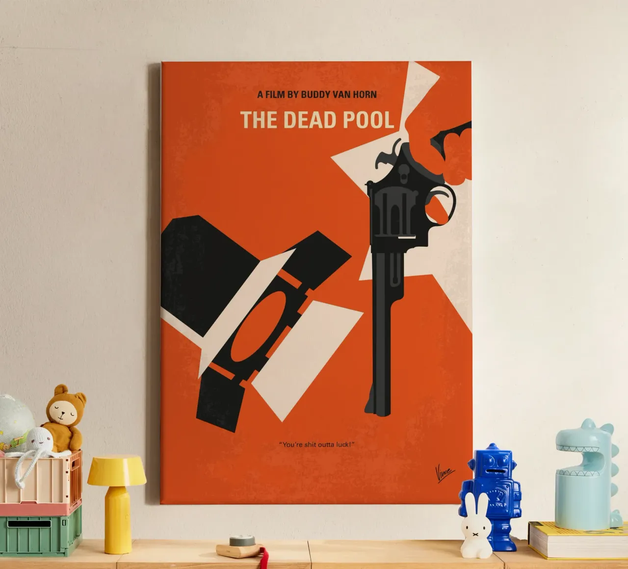 No1267-5 My Dirty Harry The Dead Pool minimal movie poster tela con Cornice a cassetta da Chungkong