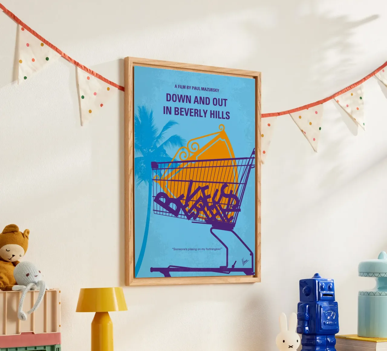 No1269 My Down and Out in Beverly Hills minimal movie poster plexiglass da Chungkong