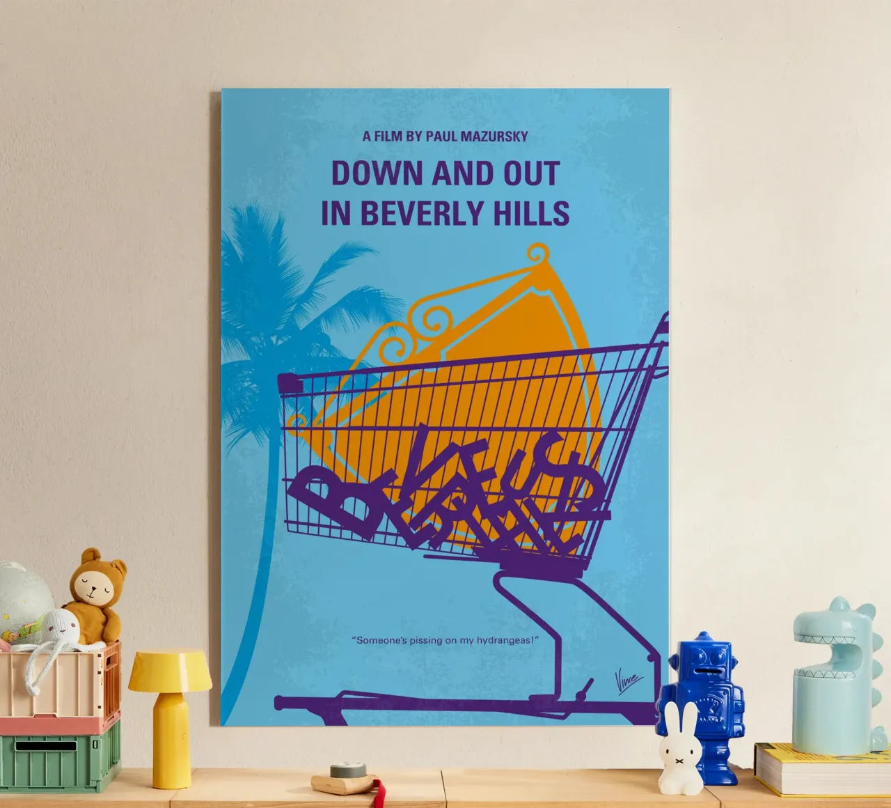 No1269 My Down and Out in Beverly Hills minimal movie poster plexiglass da Chungkong