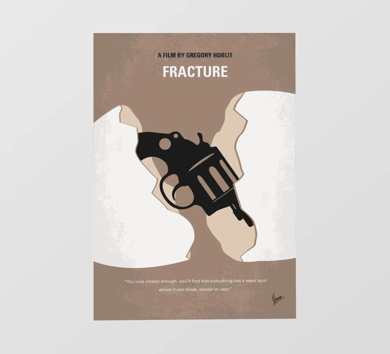 No1270 My Fracture minimal movie poster telo in pvc da Chungkong