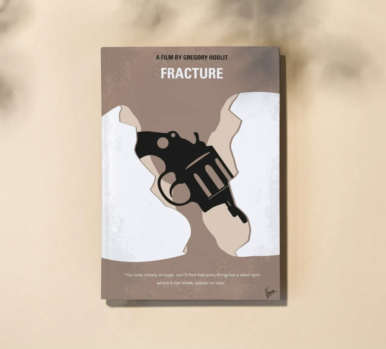 No1270 My Fracture minimal movie poster notebook by Chungkong