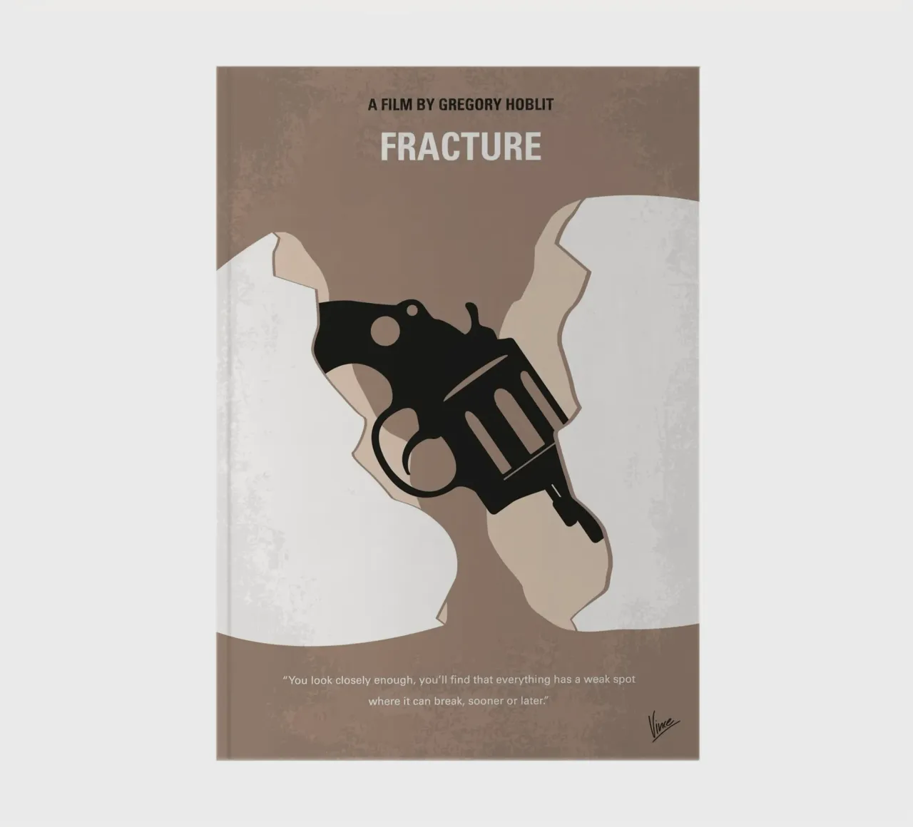 No1270 My Fracture minimal movie poster notebook by Chungkong
