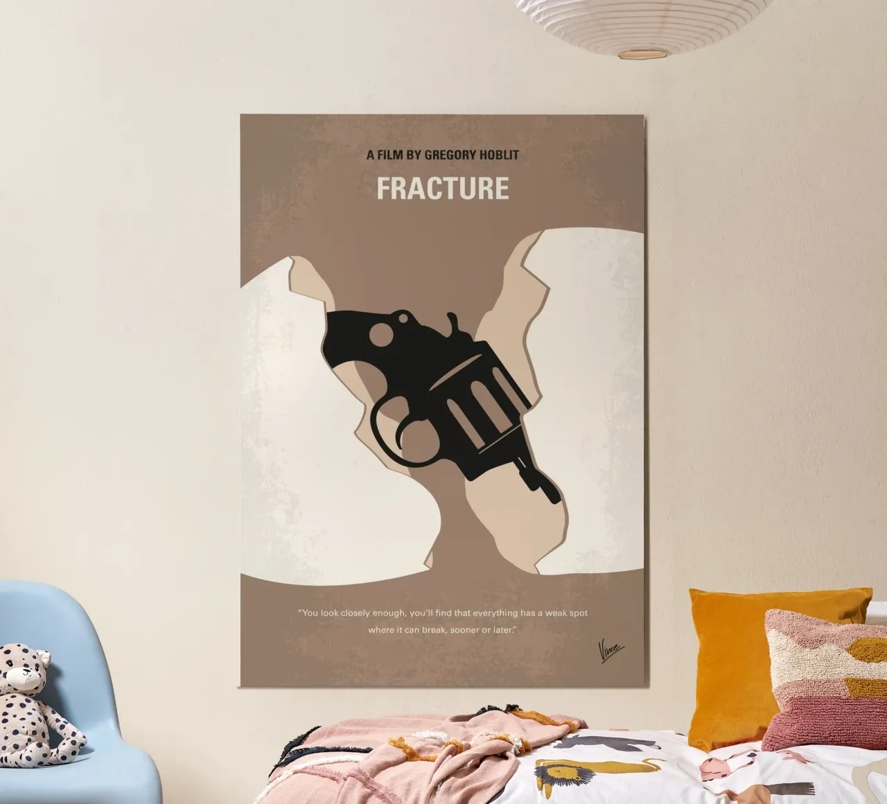 No1270 My Fracture minimal movie poster alluminio dibond da Chungkong