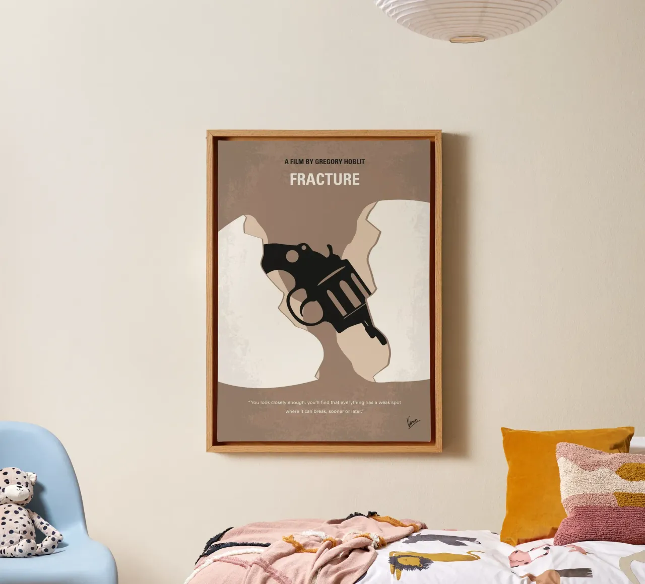 No1270 My Fracture minimal movie poster tela con Cornice a cassetta da Chungkong
