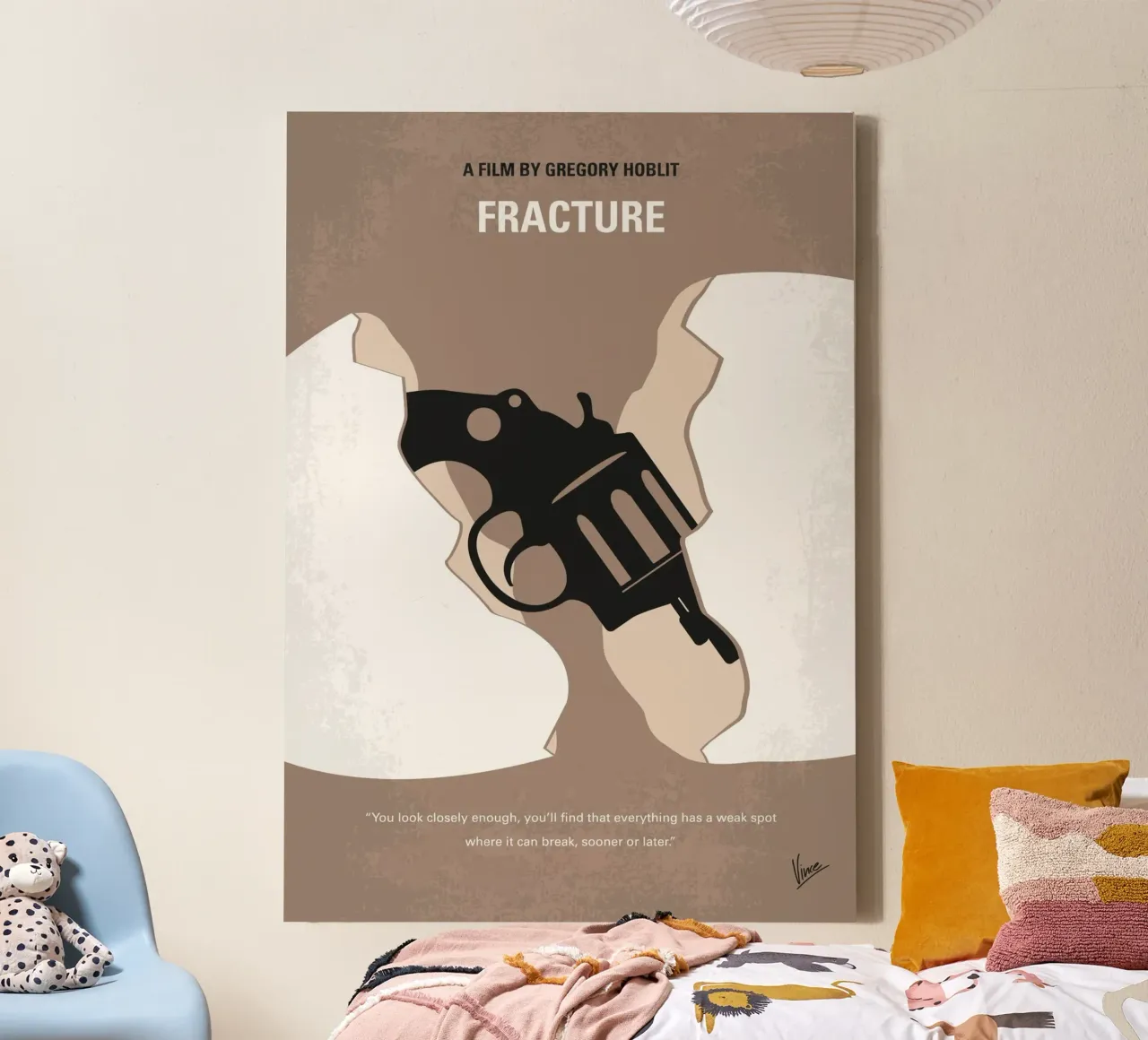 No1270 My Fracture minimal movie poster tela con Cornice a cassetta da Chungkong