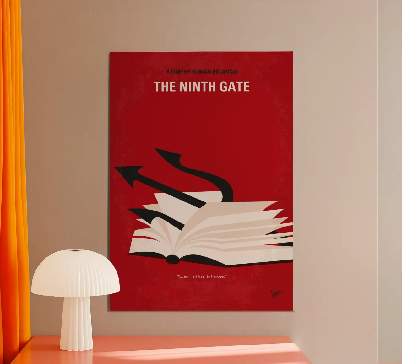 No1273 My The Ninth Gate minimal movie poster alluminio dibond da Chungkong