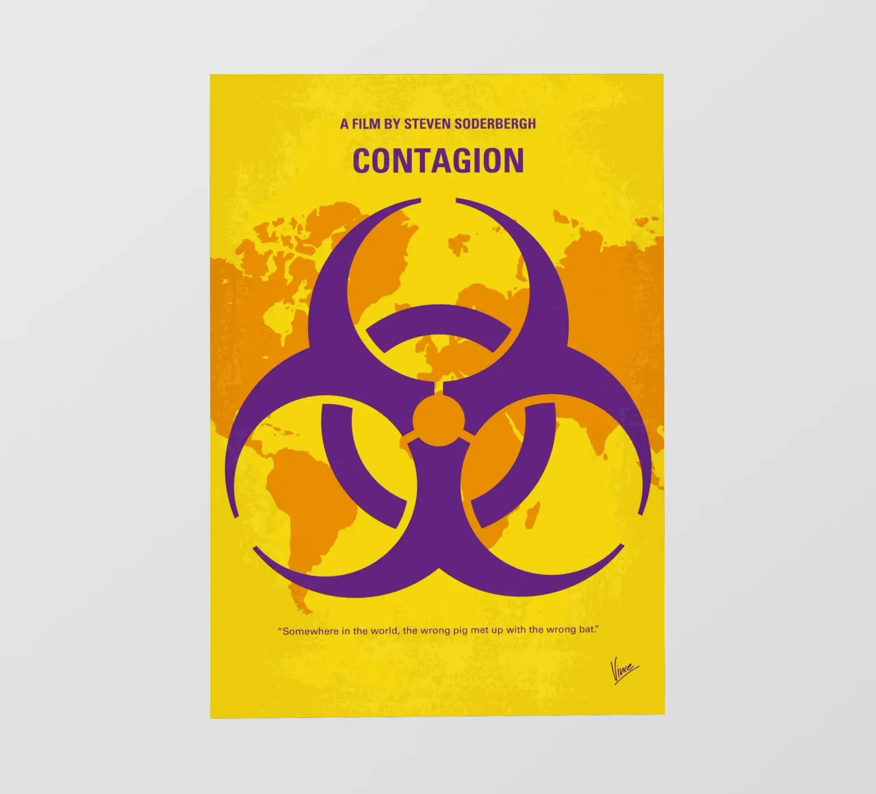 No1274 My Contagion minimal movie poster telo in pvc da Chungkong