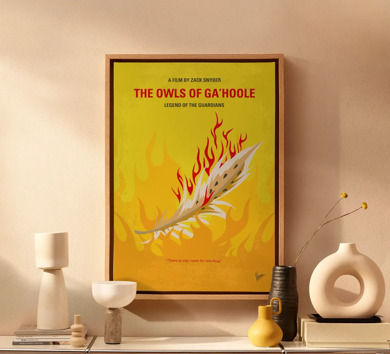 No1276 My Legend of the Guardians minimal movie poster canvas with Floater frame by Chungkong