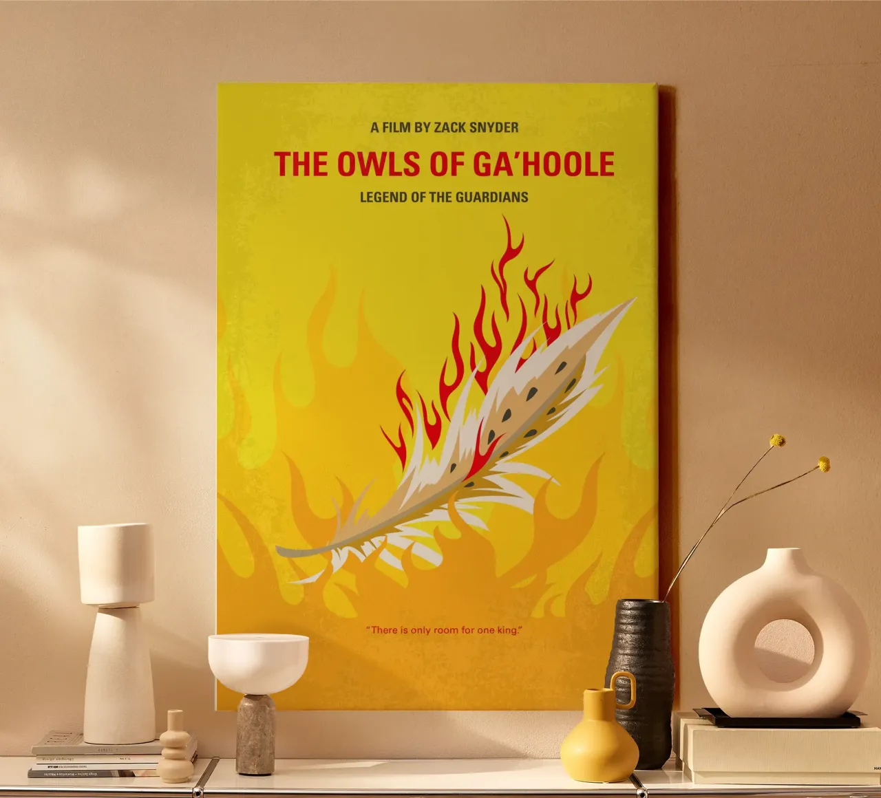 No1276 My Legend of the Guardians minimal movie poster canvas with Floater frame by Chungkong