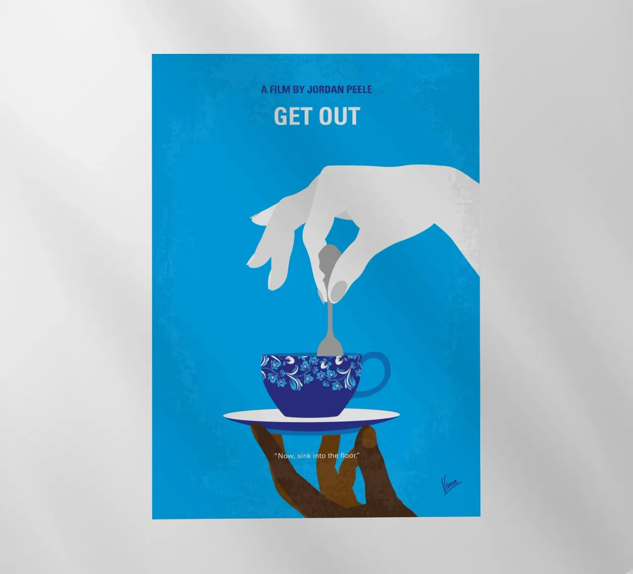 No1277 My Get Out minimal movie poster pellicola backlit da Chungkong